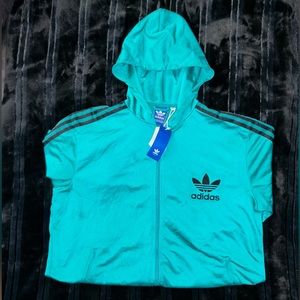 Adidas Originals Flock Hoody Size: XL Color: Aeroreef/Black